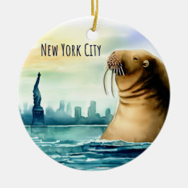 New York City Statue of Liberty Souvenir Keramik Ornament
