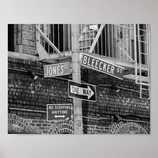 New York City Street signiert Poster (Vorne)