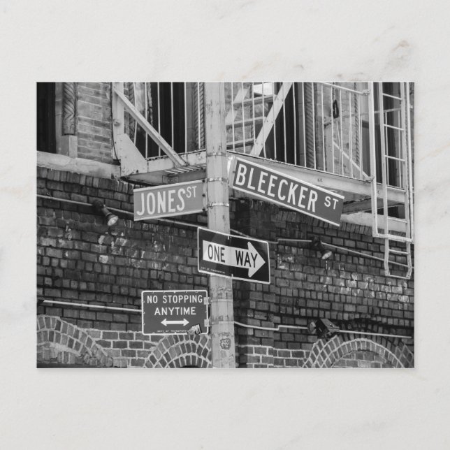 New York City Street Signs Postcard Postkarte (Vorderseite)