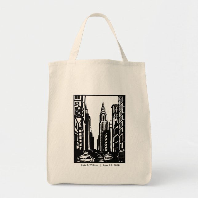 New York City Street Tote Bag Tragetasche (Vorne)