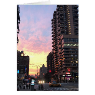 New York City Sunset Upper West Side 96. St NYC