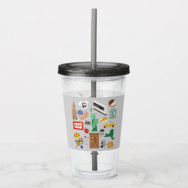 New York City Symbole Acryltrinkbecher