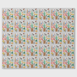 New York City Symbole Geschenkpapier