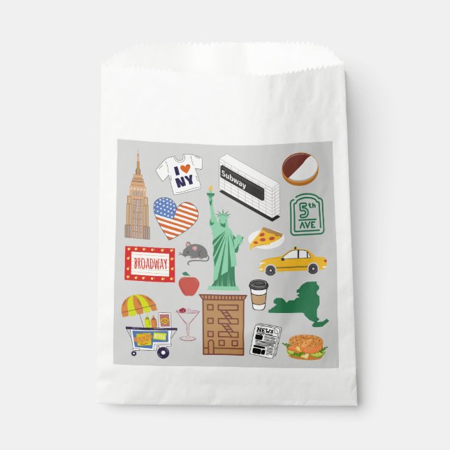 New York City Symbole Geschenktütchen (Vorderseite)