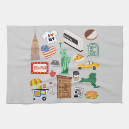 New York City Symbole Geschirrtuch