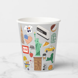 New York City Symbole Pappbecher