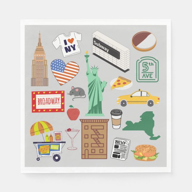 New York City Symbole Serviette (Vorderseite)