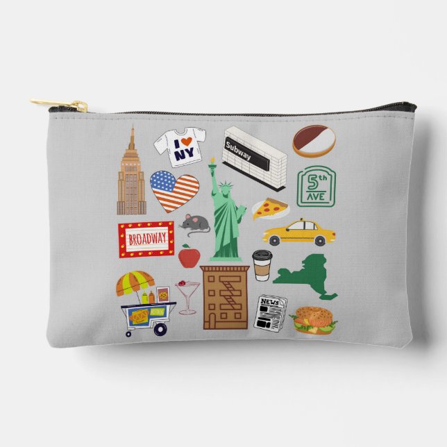 New York City Symbole Zubehörtasche (Vorderseite)