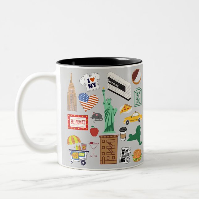 New York City Symbole Zweifarbige Tasse (Links)