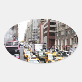 New York City Taxis Ovaler Aufkleber