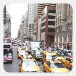 New York City Taxis Quadratischer Aufkleber
