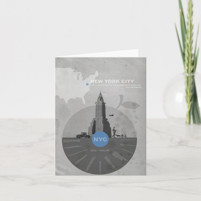 New York City Thema Karte (Vorderseite)