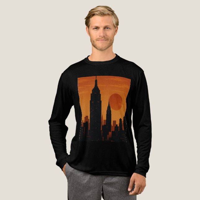New York City theme Tri-Blend Shirt (Volle Vorderseite)