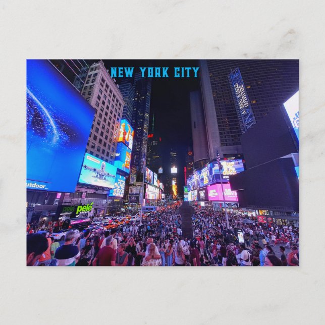 New York City - Times Square at Night Postkarte (Vorderseite)