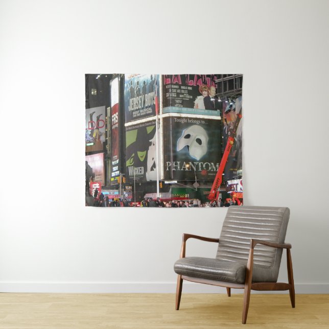 New York City Times Square Fotografy Tapestory Wandteppich (Beispiel (Horizontal))