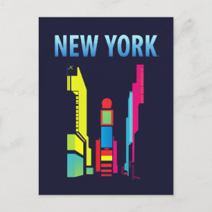 New York City Times Square Pop Art Postkarte