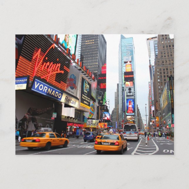New York City Times Square Postkarte (Vorderseite)