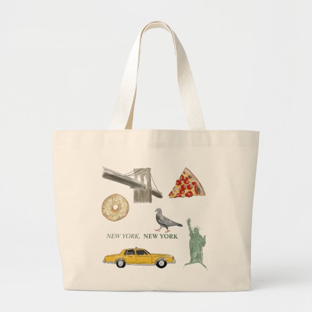 New York City Tote Bag Jumbo Stoffbeutel (Vorne)