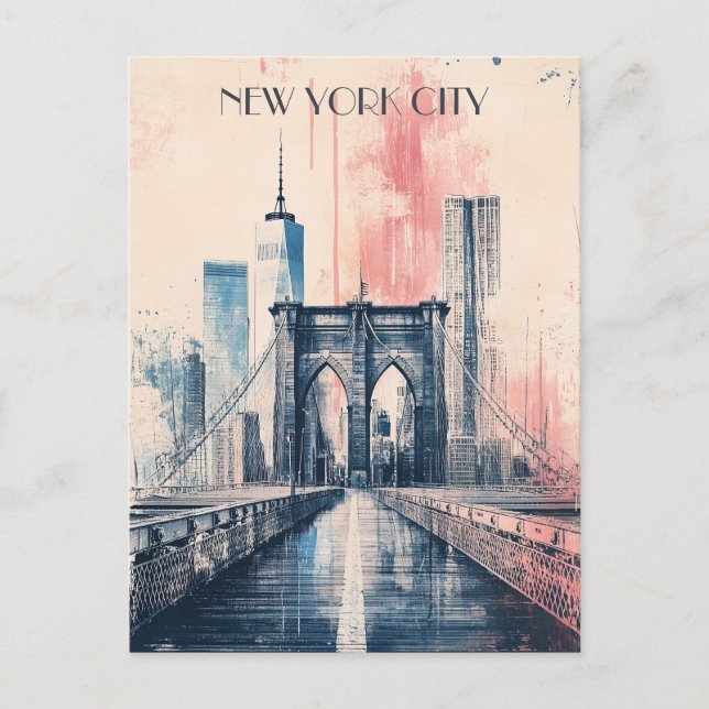 New York City Travel Postkarte (Vorderseite)