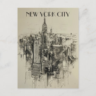 New York City Travel Postkarte