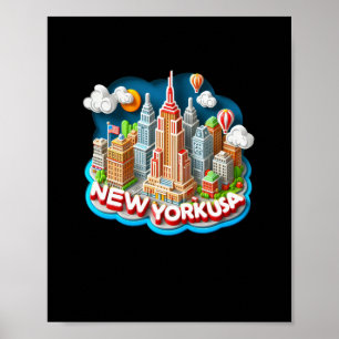New York City - US-Aufkleber Poster