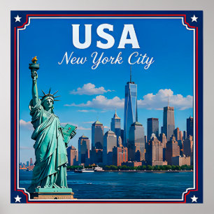 🗽 New York City USA Erinnerung an den Besuch der Poster