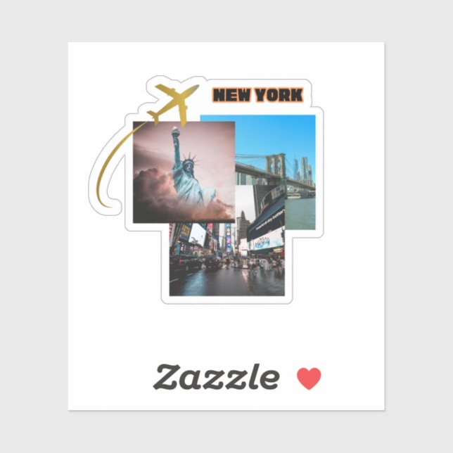 New York City Vibes - Urban Travel Collage Aufkleber (Blatt)