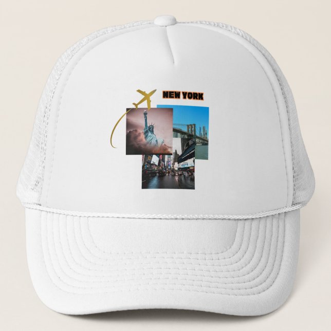 New York City Vibes - Urban Travel Collage Truckerkappe (Vorderseite)
