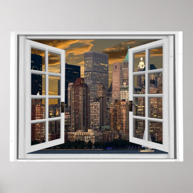 New York City View Fake Window Poster (Vorne)