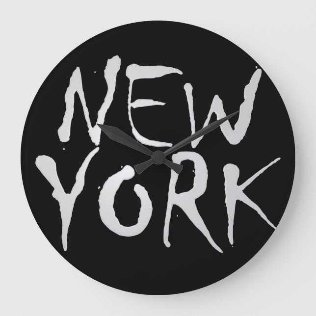 NEW YORK CITY Wall Clock Große Wanduhr (Vorderseite)