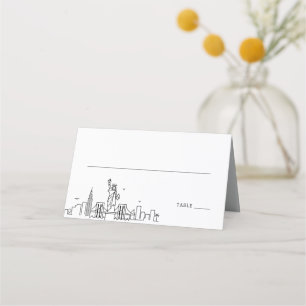 New York City Wedding   Platzieren Sie die Tabelle Platzkarte