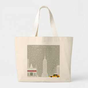 New York City Weihnachten   Iconische Stadt Jumbo Stoffbeutel