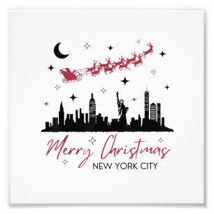 New York City Weihnachtsreise, Frohe Weihnachten N Fotodruck