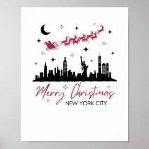 New York City Weihnachtsreise, Frohe Weihnachten N Poster