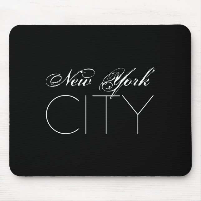 New York City White Text Izable _1  Mousepad (Vorne)