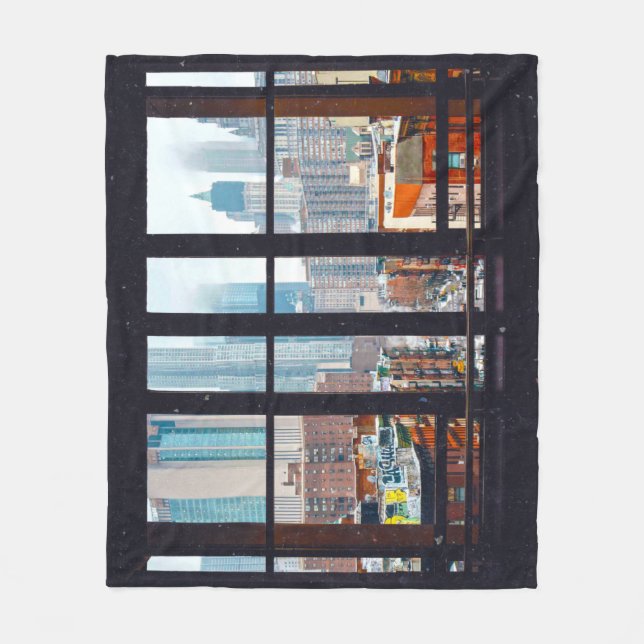 New York City Window Fleecedecke (Vorderseite)