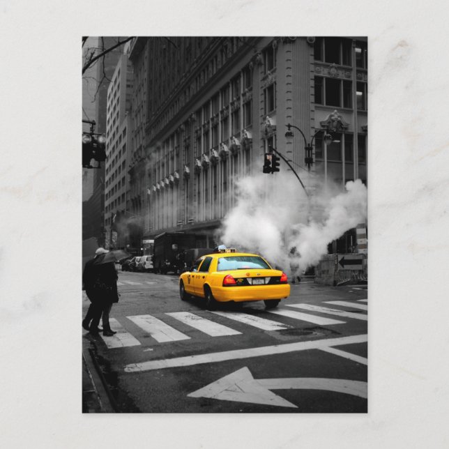 New York City Yellow Cab Postkarte (Vorderseite)