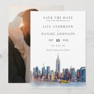 New York City Ziel Foto Hochzeit Save The Date