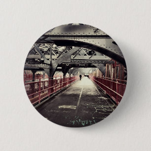 New- York Cityarchitektur - Williamsburg-Brücke Button