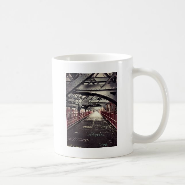 New- York Cityarchitektur - Williamsburg-Brücke Kaffeetasse (Rechts)