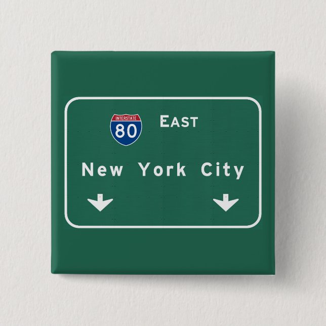 New- York CityAutobahn-Autobahn-StraßeSig Button (Vorderseite)