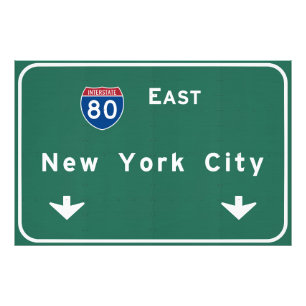 New- York CityAutobahn-Autobahn-Verkehrsschild Fotodruck