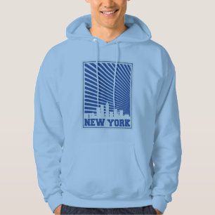 New- York Cityblau Hoodie