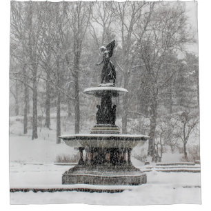 New- York CityCentral Park-Bethesda-Brunnen Duschvorhang