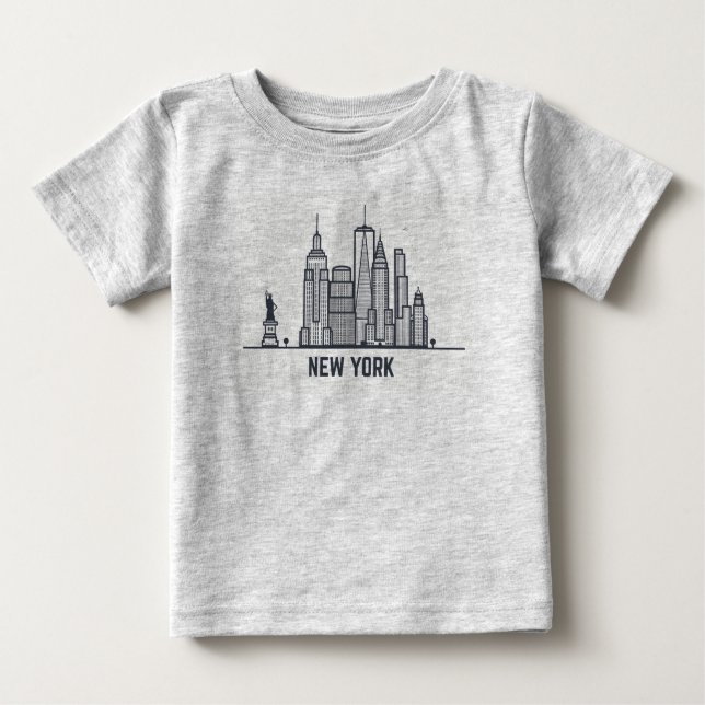 New- York CitySkyline Baby T-shirt (Vorderseite)
