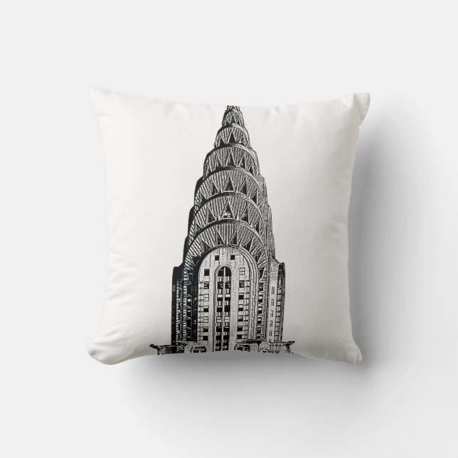 New- York CitySkyline: Chrysler-Gebäude-Haube Kissen (Vorderseite)