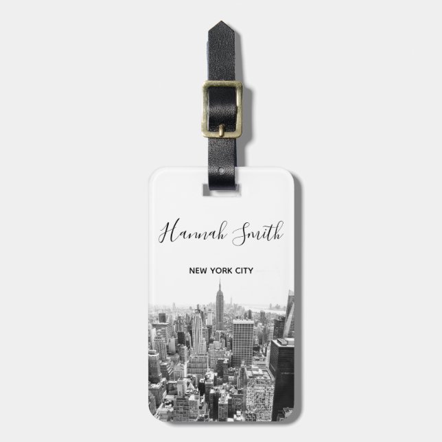 New- York CitySkyline Personnalised Gepäckanhänger (Vorderseite vertikal)
