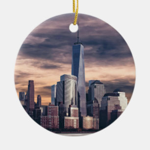 New- York CitySkyline-Winter Keramikornament