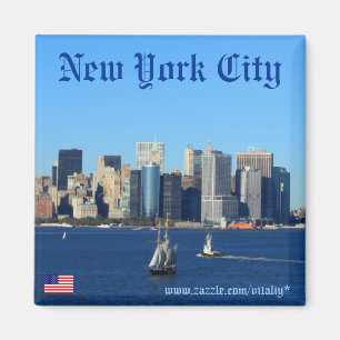 New- York CitySkylinephotographie-Magnetentwurf Magnet