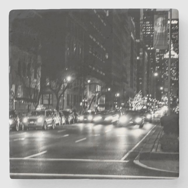 New- York Citystraßen-städtisches Foto Steinuntersetzer (Vorderseite)